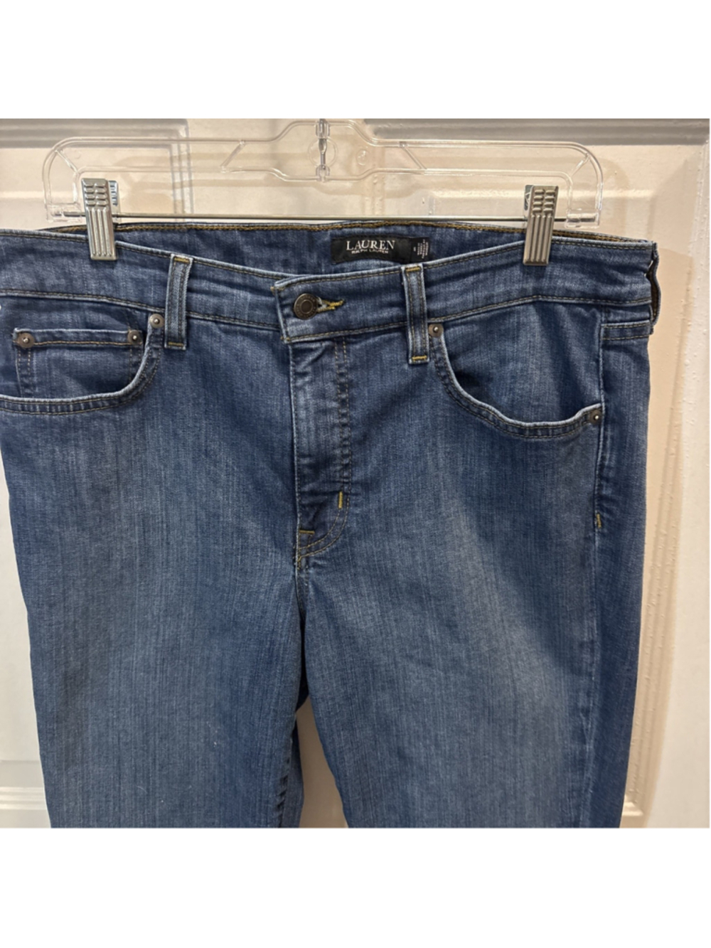 Lauren Ralph Lauren Women’s 12 Blue Stretch Denim Jeans Classic Casual 1210